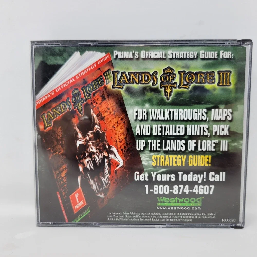 Lands of‎ Lore III 3 PC CD-ROM 1999 Westwood Studios 4-Disc Set RPG Vintage Game